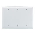 Product Image of 3-Gang Blank Wall Plate, Box Mount - White
