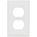 Product Image of 1-Gang Duplex Receptacle Wall Plate - White