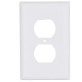 Product Image of 1-Gang Junior-Jumbo Duplex Receptacle Wall Plate - White