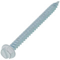Product Image of #8 x 2" White Slotted Hex Washer Head Register Screw (Pack of 100)