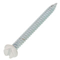 Product Image of #8 x 2" White Slotted Hex Washer Head Register Screw Tuff Pack (Pack of 200)