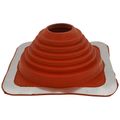 Product Image of 2-3/4" to 7" Square Standard Master Flash for Metal Roofs, Model #4 (Red High Temperature Silicone)