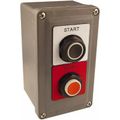 Product Image of Push-Button Control Station, Momentary, NO/2NC, Start & Stop 2 Pushbutton Operators, Projecting Push Button Operator, 13, 3, 4 & 4X NEMA Rating, 9001SKY201