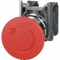Product Image of 0.87" Mount Hole, Extended Mushroom Head, Pushbutton Switch Only Round, Red Pushbutton, Nonilluminated, Maintained , Momentary , XB4BS8445