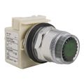 Product Image of 30mm Mounting Hole Dia. Momentary (MO) NC/NO 600V Flush Push-Button Switch (Green), 9001K1L1GH13
