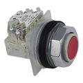 Product Image of 30mm Mounting Hole Dia. Momentary (MO) NC/NO 600VAC Metal Projecting Push-Button Switch, 9001KR3RH13