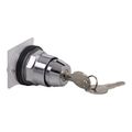 Product Image of 3-Position Maintained (MA) 600V Keyed With Key Withdrawal In All Positions, NEMA 1, 2, 3, 3R, 4, 6, 12 & 13 Selector Switch (Black), 9001KS46K10