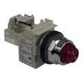 Product Image of Press-To-Test Indicating Light With Screw Clamp Connector (Red), 9001KT1R31