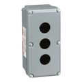 Product Image of 3-Hole 30mm Hole Dia. Aluminum NEMA 1, 3, 4, 6, 12 & 13 Pushbutton Switch Enclosure, 9001KY3