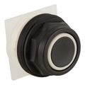 Product Image of 30mm Mounting Hole Dia. Momentary (MO) Plastic Flush Push-Button Switch (Black), 9001SKR1B