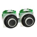 Product Image of 30mm Mounting Hole Dia. Momentary (MO) 600VAC Push-Button Switch Kit With 2 Pushbuttons, 2 Contact Blocks And Guard, 9001SKRU1