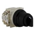 Product Image of 3-Position Maintained (MA) 600VAC 10 Amp Cam B 2NO/2NC Knob & Push Button NEMA 1, 2, 3, 3R, 4, 4X, 6, 12 & 13 Selector Switch (Black), 9001SKS42BH2