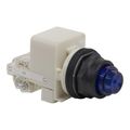 Product Image of 120V 54mm x 42mm Round Lens LED Vibration Resistant Pilot Light With Screw Clamp Connector (Blue), 9001SKT38LLL31