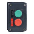 Product Image of Momentary NO/NC 2-Operator Flush Push Button, Marche & Arret Legend, NEMA 1, 3, 3R, 4, 12 & 13 Push-Button Control Station (Green & Red), XALACS2