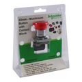 Product Image of 22mm Mounting Hole Dia. Round Nonilluminated Push-Button Switch (Red), XB4AB2