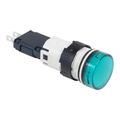 Product Image of 48-120 VAC/VDC 18mm Round Lens LED Vibration Resistant Pilot Light With Quick Connect Connector (Green), XB6AV3GB