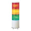 Product Image of 24 VAC/VDC 75 Milliamp Base Mount Preassembled Stackable Steady LED Tower Light Module Unit (Green, Red And Amber), XVCTL1