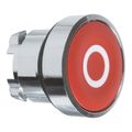 Product Image of 22mm Mounting Hole Dia. Momentary (MO) 22mm Flush Head Nonilluminated Push-Button Switch (Red), ZB4BA432