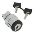 Product Image of 2-Position Maintained (MA) Keyed NEMA 4X & 13 Selector Switch With 520E Key And Left Position Withdrawal (Black), ZB4BG214