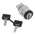 Product Image of 2-Position Maintained (MA) Keyed NEMA 4X & 13 Selector Switch With 458A Key And Any Position Withdrawal (Black), ZB4BG410