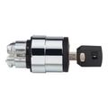 Product Image of 3-Position Maintained (MA) Keyed NEMA 4X & 13 Selector Switch With Left Position Key Withdrawal (Black), ZB4BG9