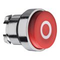 Product Image of 22mm Mounting Hole Dia. Momentary (MO) 22mm Projecting Head Nonilluminated Push-Button Switch (Red), ZB4BL432