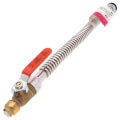 1/2" Sharkbite x 3/4" FIP Corrugated Water Heater Connector w/ Ball Valve, Lead Free (18" Length)