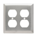 Product Image of 2-Gang Stainless Steel Duplex Receptacle Wall Plate