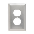 Product Image of 1-Gang Stainless Steel Duplex Receptacle Wall Plate