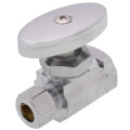 Product Image of 1/2" FIP x 3/8" OD Comp. Multi Turn Straight Stop Valve, Lead Free (Chrome)