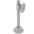 Product Image of 1/2" Sweat x 3/8" OD Comp. Multi Turn Straight Stop Valve w/ 5" Ext. & Escutcheon, Lead Free (Chrome)