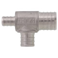 1" x 1/2" x 3/4" PEX Stainless Steel Tee (Lead Free)
