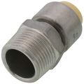 Product Image of 1/2" CTS x 3/4" MNPT 304 Stainless Steel Push-Fit Adapter (Lead Free)