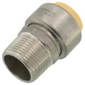 Product Image of 1" CTS x 1" MNPT 304 Stainless Steel Push-Fit Adapter (Lead Free)