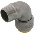Product Image of 3/4" CTS x 3/4" MNPT 304 Stainless Steel Push-Fit 90-Degree Elbow (Lead Free)