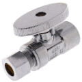 Product Image of 1/2" Sweat x 3/8" OD Comp. 1/4 Turn Straight Stop Valve, Lead Free (Chrome)