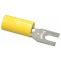 Product Image of Fork Terminal Yellow, Vinyl, Partially Insulated, #6 Stud, Crimp 600V (Pack of 50), 10RC-6F