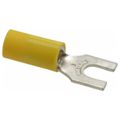 Product Image of Fork Terminal Yellow, Vinyl, Partially Insulated, #8 Stud, Crimp 600V (Pack of 50), 10RC-8F