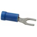 Product Image of Locking Fork Terminal, Blue, Vinyl, Partially Insulated, #10 Stud, Crimp 600V (Pack of 100), 14RB-10FL