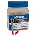 Product Image of Locking Fork Terminal, Red, Nylon, Partially Insulated, #6 Stud, Crimp 600V (Pack of 100), RA18-6FL