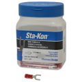 Product Image of Fork Terminal Red, Nylon, Partially Insulated, #8 Stud, Crimp 600V (Pack of 100), RA18-8F