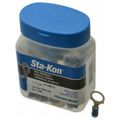 Product Image of D Ring Terminal, Nylon Insulated, 18 - 14 AWG, Crimp 1.17" Long, 0.53" Wide, Blue (Pack of 100), RB14-38