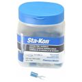Product Image of Locking Fork Terminal, Blue, Nylon, Partially Insulated, #8 Stud, Crimp 600V (Pack of 100), RB14-8FL