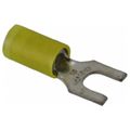Product Image of D Ring Terminal, Nylon Insulated, 12 - 10 AWG, Crimp #10 Stud, 1" Long, Yellow (Pack of 50), RC10-10