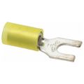 Product Image of Locking Fork Terminal, Yellow, Nylon, Partially Insulated, #10 Stud, Crimp 600V (Pack of 50), RC10-10FL