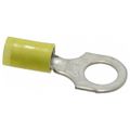 Product Image of D Ring Terminal, Nylon Insulated, 12 - 10 AWG, Crimp 1.21" Long, 0.53" Wide, Yellow (Pack of 50), RC10-516
