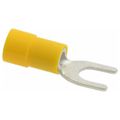 Product Image of Fork Terminal Yellow, Vinyl, Partially Insulated, #10 Stud, Crimp 600V (Pack of 75), TV10-10F-XV
