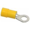 Product Image of Round Ring Terminal, Vinyl, 12 to 10 AWG, Crimp 1.047" Long, 0.374" Wide, Yellow (Pack of 75), TV10-10R-XV