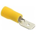Product Image of Male Wire Disconnect, Yellow, Vinyl, 12-10 AWG, 1/4" Tab (Pack of 75), TV10-250MD-XV