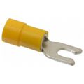 Product Image of Locking Fork Terminal, Vinyl Insulated, #6 Stud, Crimp, Yellow (Pack of 75), TV10-6LF-XV